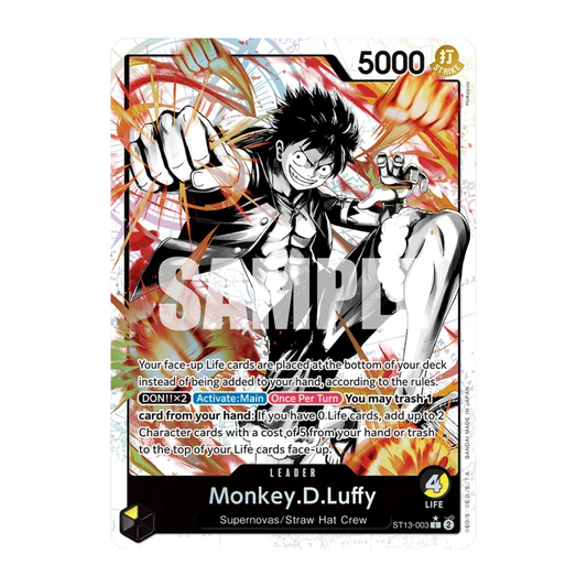 One Piece TCG: Monkey D. Luffy  (ST13-003)  Foil Leader Parallel - Starter Deck: The Three Brother's [English]