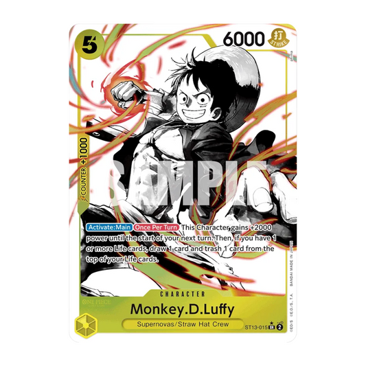 One Piece TCG: Monkey D. Luffy  (ST13-015)  Foil Promo Parallel - Starter Deck: The Three Brother's [English]